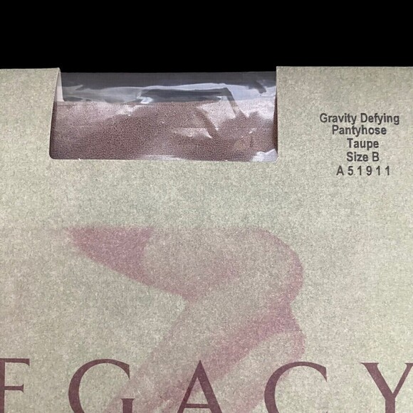 2 Pair Legacy Legwear Bodyshaper Gravity Defying Pantyhose Size B Taupe Beige - Picture 2 of 3